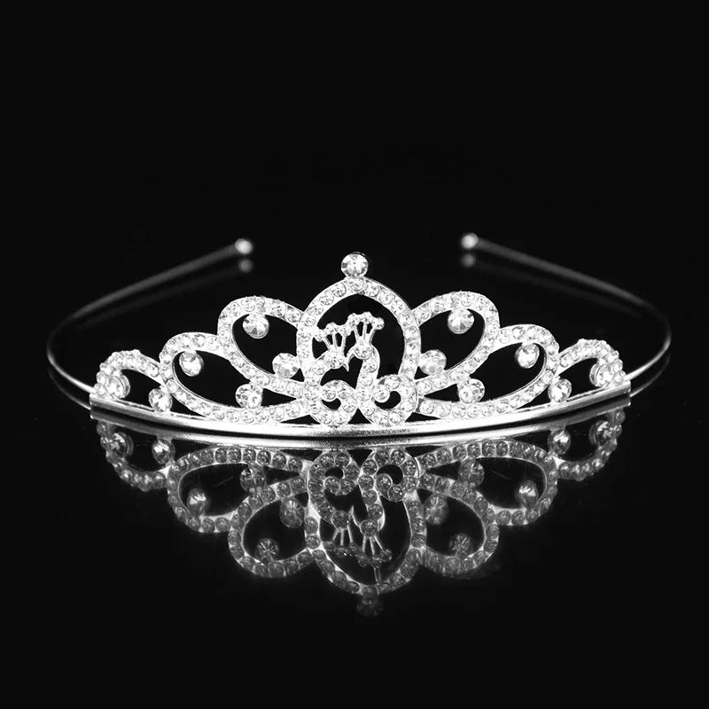 Beautiful Cute Kid Princess Tiaras and Crowns Crystal Headband Bridal Crown Wedding Party Hair Accessories Girls Fashion Jewelry — view 18 of product