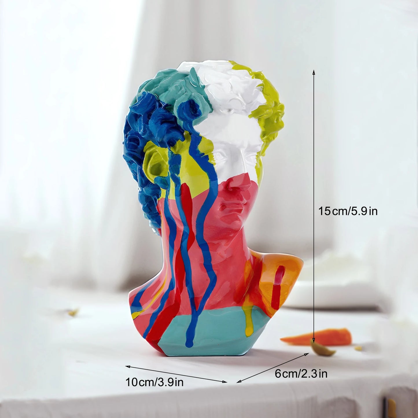 Home Decor David Head Resin Bust Statue — Modern Abstract Art Sculpture for Shelves & Mantels — view 11 of home decor