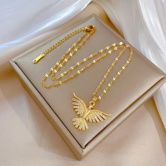 Women's Vintage Phoenix Pendant Necklace — 18K Gold Plated Retro Jewelry — view 1 of jewelry