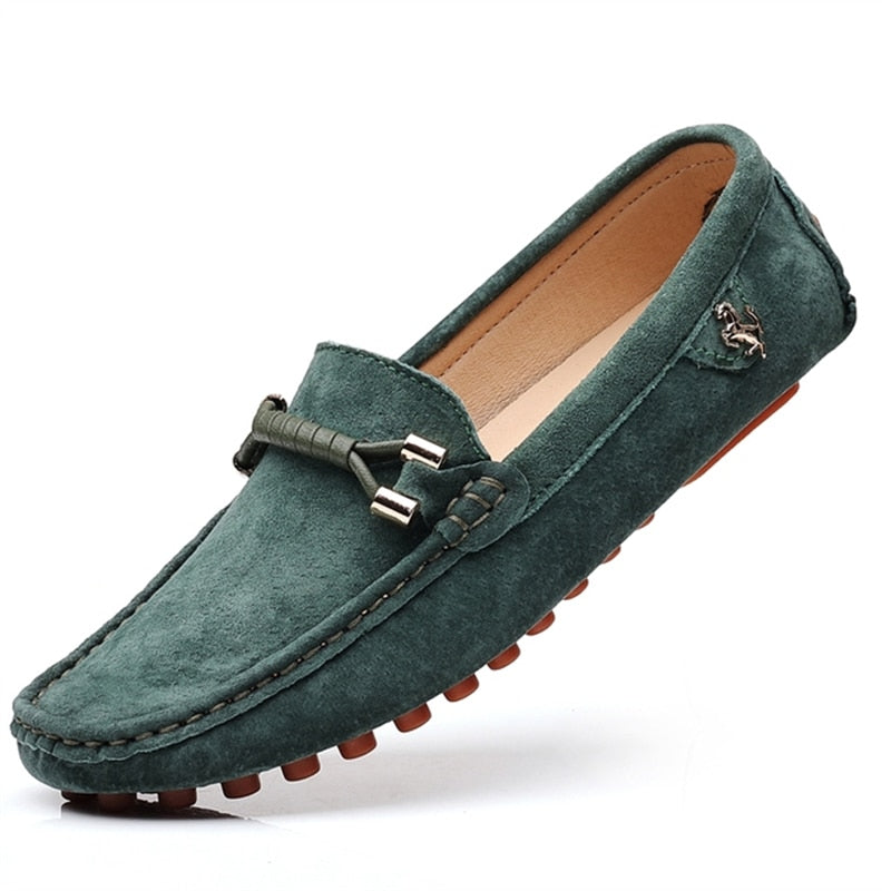 Green Loafers Men Design Suede Loafers 2023