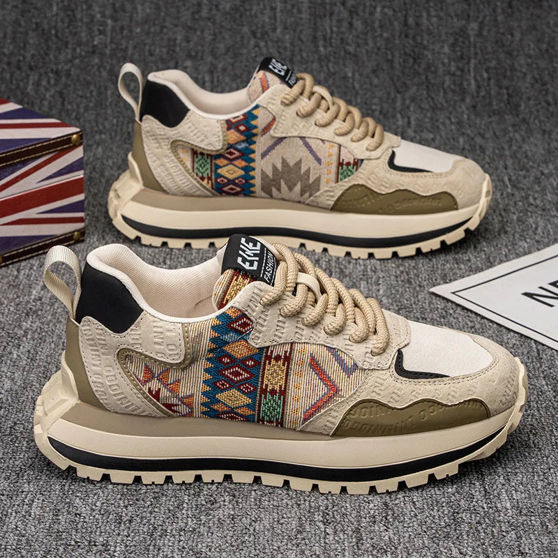 Men's Thick-Soled Sneakers — Trendy Chunky Non-Slip Outdoor Sports Trainers — view 8 of sneakers