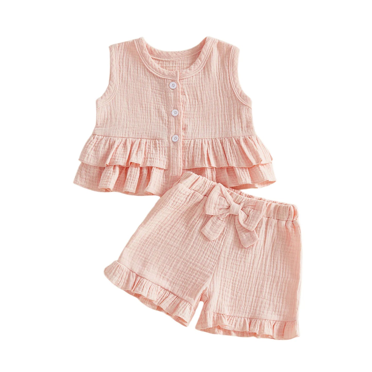 Baby Boys Solid T-Shirt & Shorts Set - 2-Piece Minimalist Basics Outfit — view 8 of baby outfits