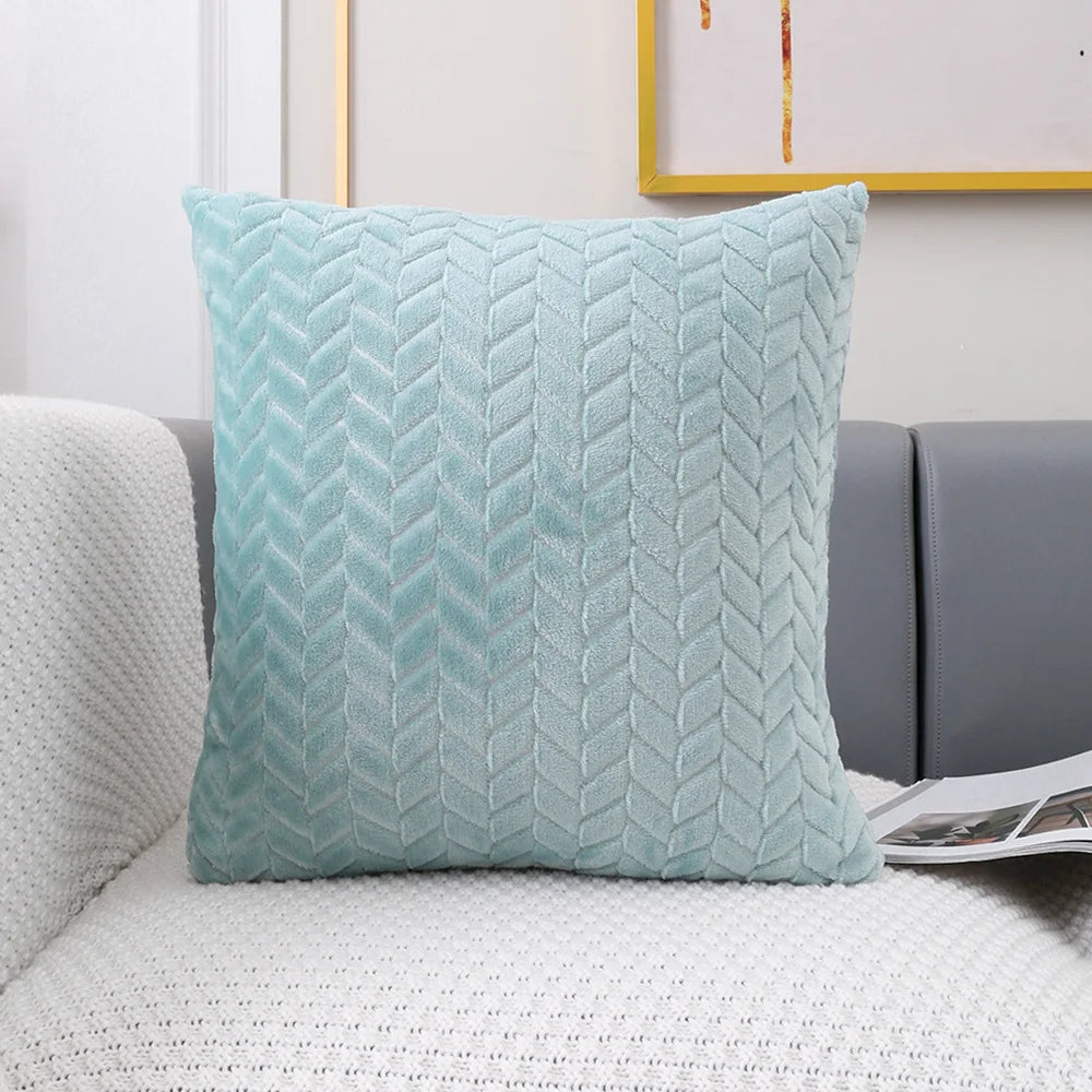 Plush Decorative Pillowcase &mdash; 43&times;43 cm Soft Geometric Throw Pillow Cover for Home &amp; Car — view 8 of cushion covers & pillow cases