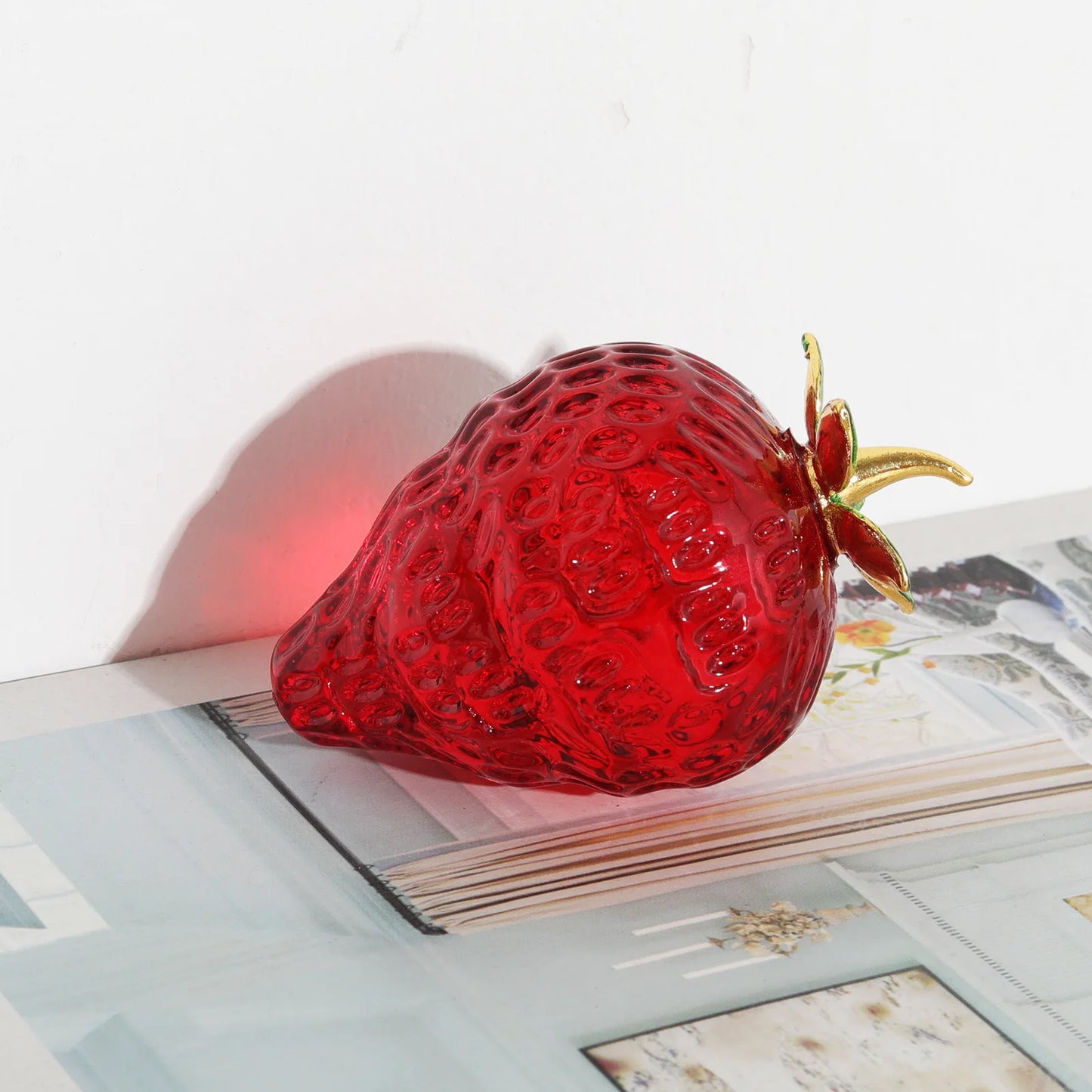 Home Decor Crystal Fruit Paperweight — Natural-Stone Glass Craft Table Ornament in Multiple Colors — view 5 of home decor