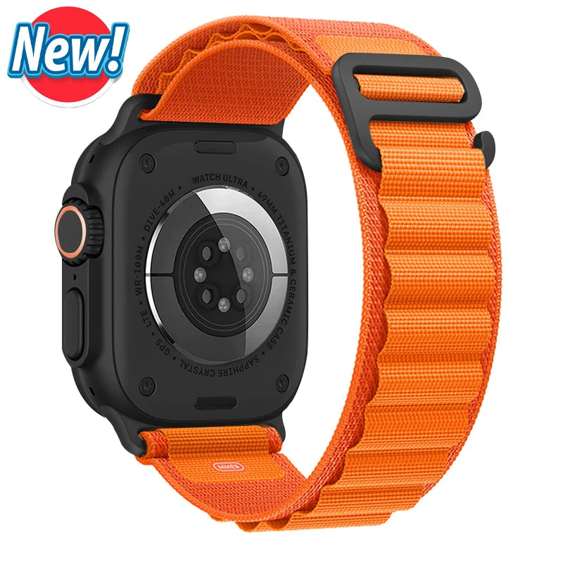 Alpine Loop Strap for Apple Watch Ultra — Nylon Hook Band 42/45/46/49mm