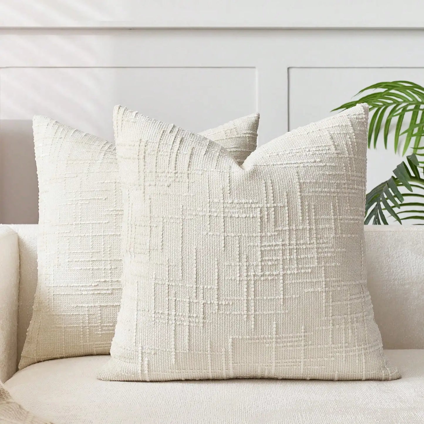 Khaki Chenille Striped Cushion Cover &mdash; 30&times;50 cm Geometric Throw Pillow for Sofa &amp; Bed — view 2 of cushion covers & pillow cases
