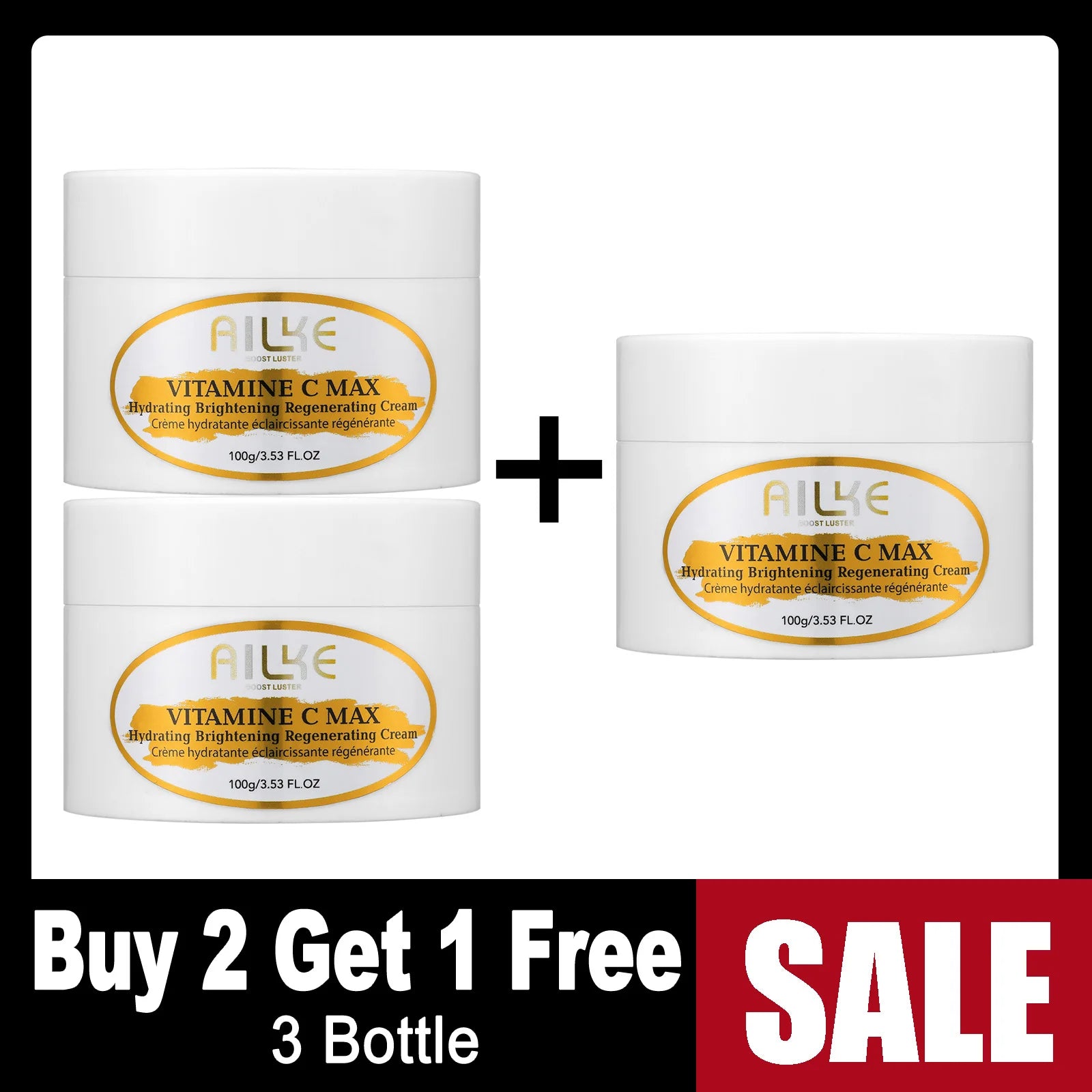 AILKE Brightening Body Lotion — Vitamin C + Hyaluronic Acid for Even Skin Tone