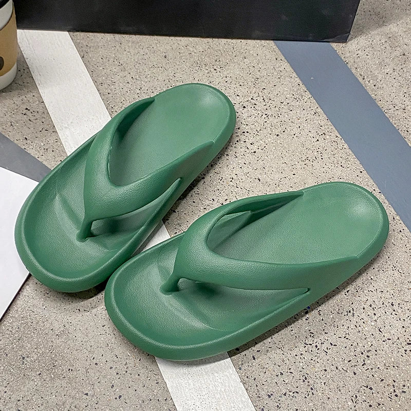 Summer Sandals Couples Flip-Flops — Thick-Sole Beach Slides for Him & Her — view 11 of summer sandals