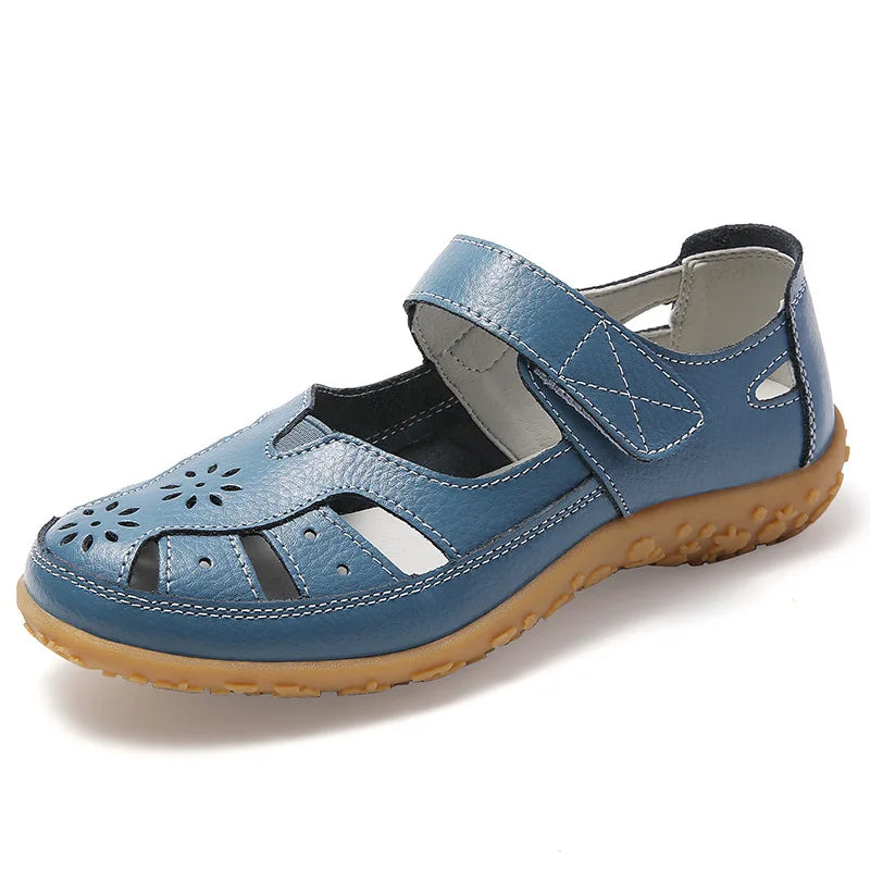 Sandals & Slides — Roman Leather Breathable Slide Sandals, Casual Summer Footwear — view 1 of sandals & slides
