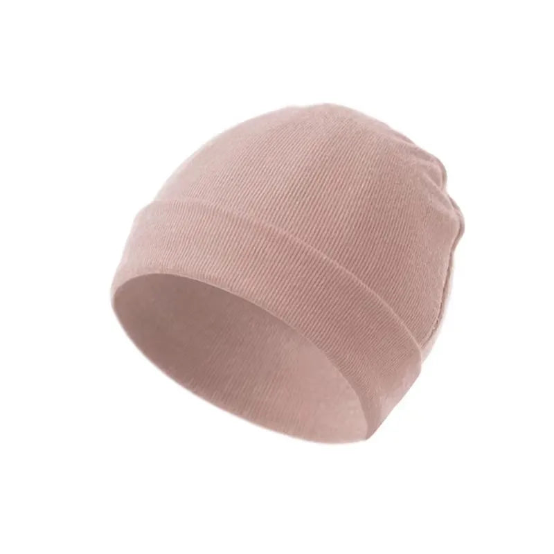Newborn 100% Cotton Soft Bonnet Cap - Unisex Solid-Color Baby Beanie — view 10 of baby hats