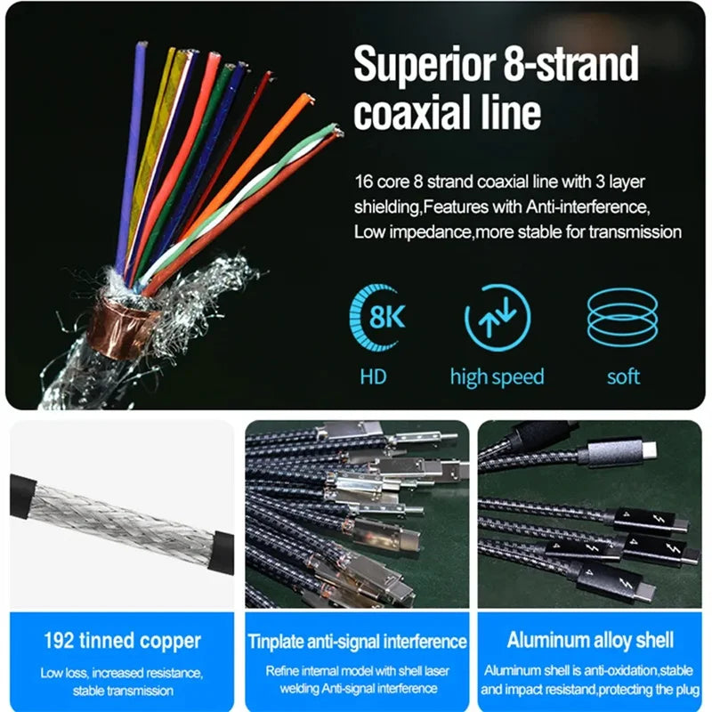 Thunderbolt 4 USB-C Cable — 40Gbps PD 240W Fast Charging USB4 Pro — view 5 of chargers & cables