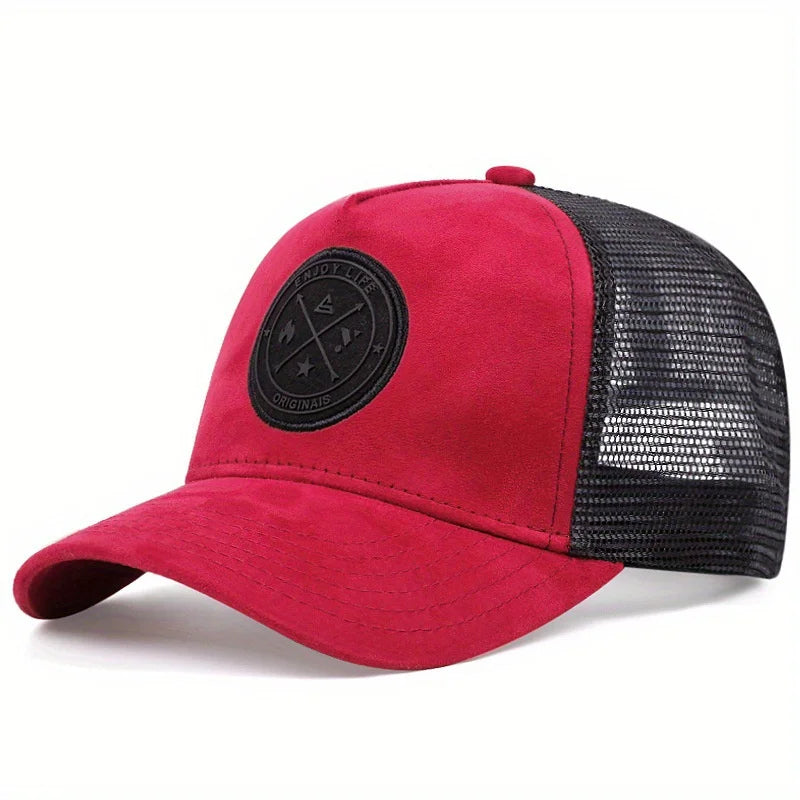 Summer Mesh Baseball Cap ENJOY LIFE — Breathable Snapback Trucker Hip-Hop Patch Hat Unisex — view 7 of hats & caps