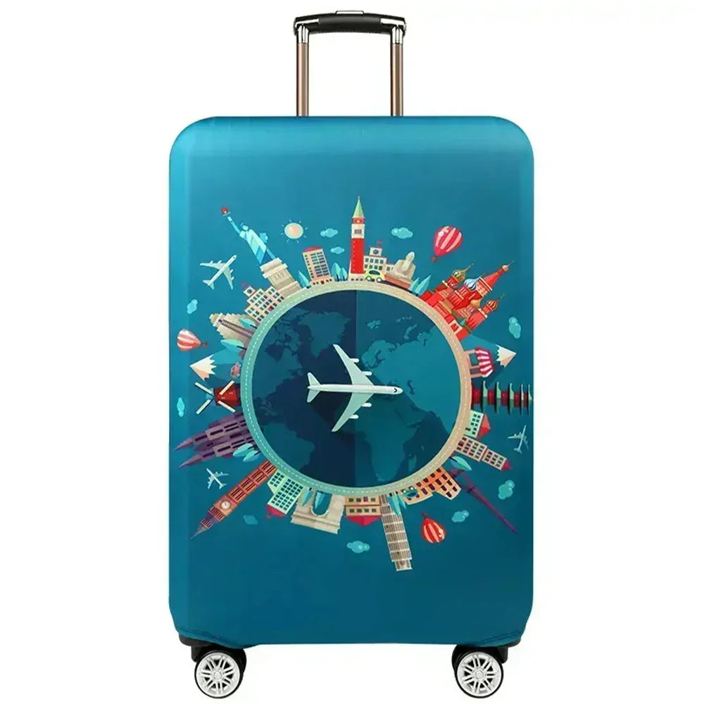 Luggage Cover Stretch Fabric Suitcase Protector Baggage Dust Case Cover Suitable for18-32 Inch Suitcase Case Travel \[p';[[l — view 16 of product