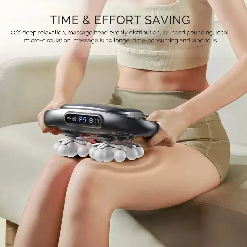 22-Head Deep-Tissue Percussion Fascia Massage Gun — Cordless Body Recovery — view 3 of recovery & massage