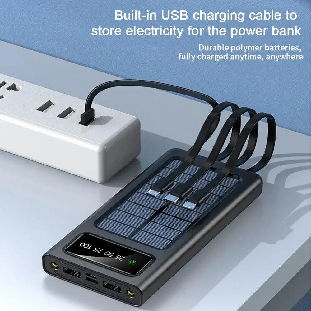200,000mAh Solar Power Bank with 4 Built-In USB Cables — Apocalypse Charger — view 5 of power banks