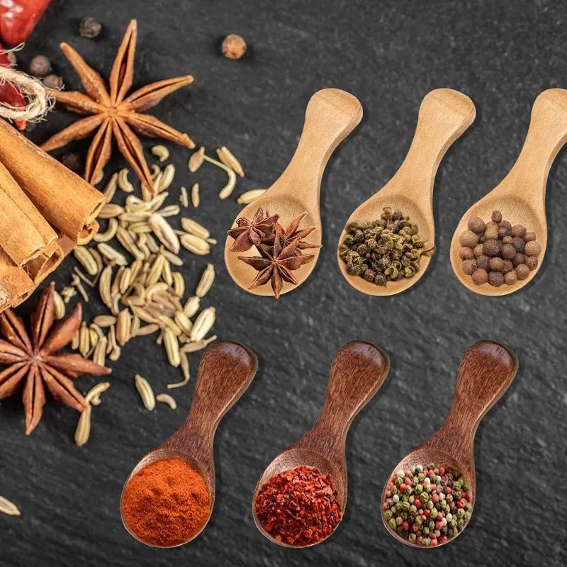 Mini Natural Wooden Spoons — Tea, Honey, Coffee & Spice Tasting Set (1-10 Pcs) — view 3 of dining & tableware