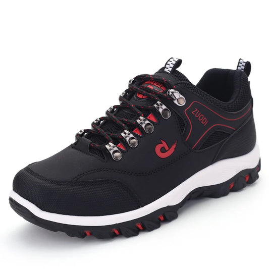 All-Season Men's Leather Sneakers — Casual Tennis Walking Shoes Spring Autumn Winter — view 1 of sneakers