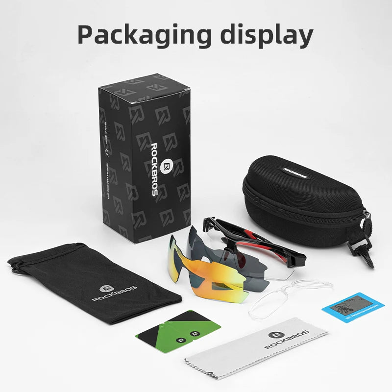 Polarized Sport Cycling Sunglasses — Men's UV400 MTB & Road Bike Glasses — view 5 of sunglasses