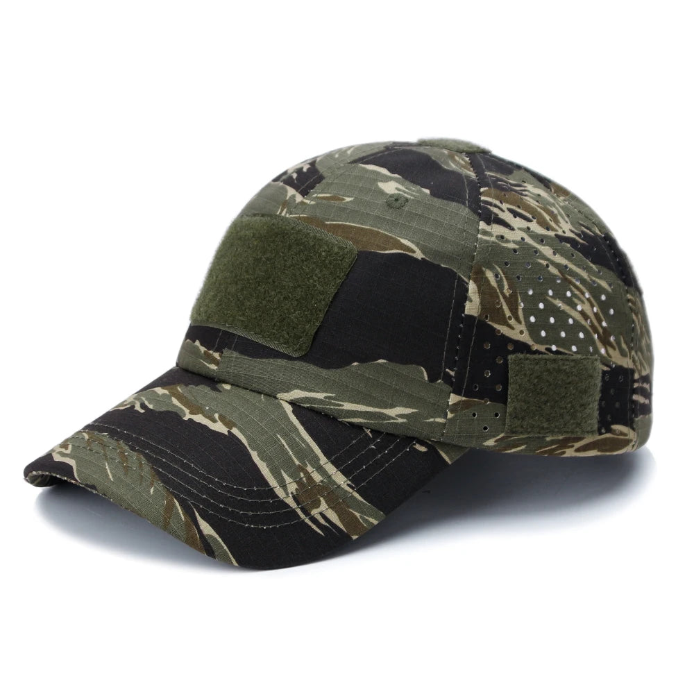 Camouflage Baseball Cap Outdoor — Tactical Sun Protection Hunting Hiking Fishing Men's Hat
