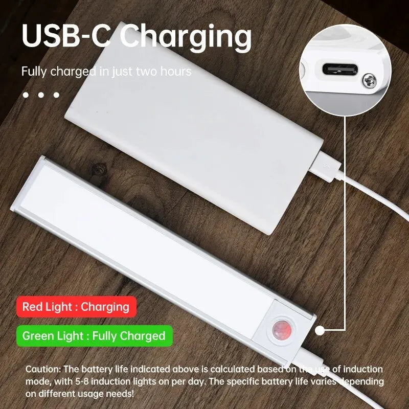 LED Motion Sensor Night Light &mdash; Wireless USB Under-Cabinet Light for Kitchen, Bedroom &amp; Wardrobe — view 4 of led &amp; smart lighting