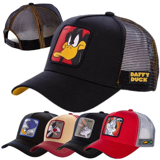Anime Cartoon Baseball Cap — High-Quality Patch Trucker Hat Men Women Fandom Collectible — view 1 of hats & caps