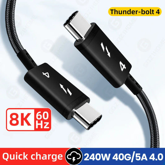 Thunderbolt 4 USB-C Cable — 40Gbps PD 240W Fast Charging USB4 Pro — view 1 of chargers & cables