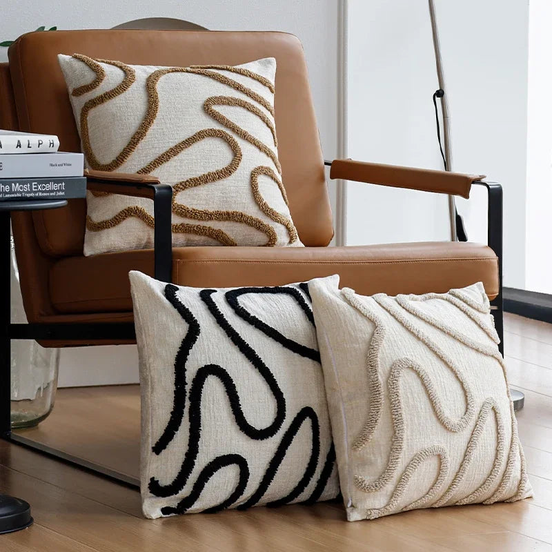 Boho Chenille Throw Pillow Cover &mdash; 45&times;45 cm Soft Geometric Decorative Cushion Case — view 2 of cushion covers & pillow cases