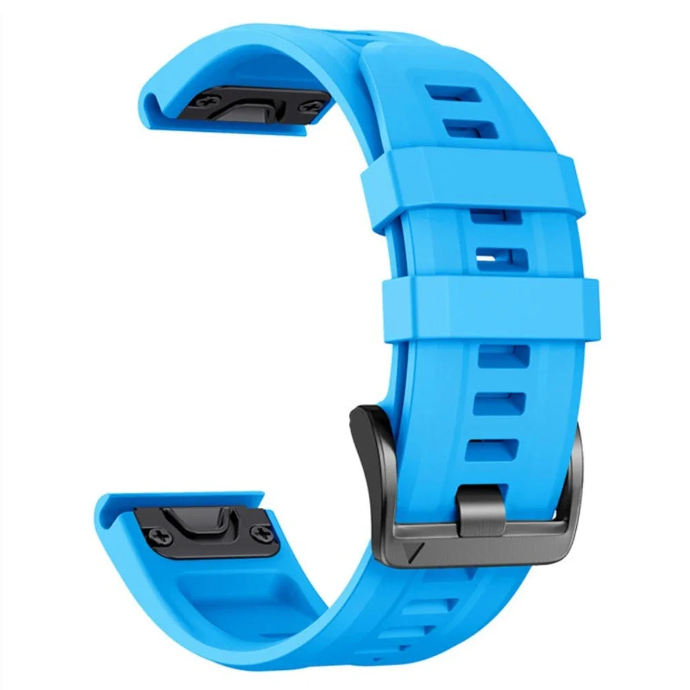 QuickFit Watch Band for Garmin Fenix 8/7/6/5/Epix Pro — 22/26mm Silicone Sport Strap