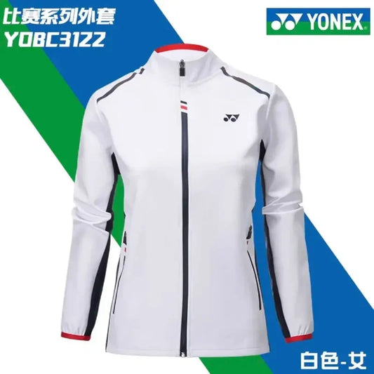 YONEX 2024 New Badminton Tops Men's and Women's Long Sleeved Sports Shirt Comfortable Training Competition Sports Loose Coat