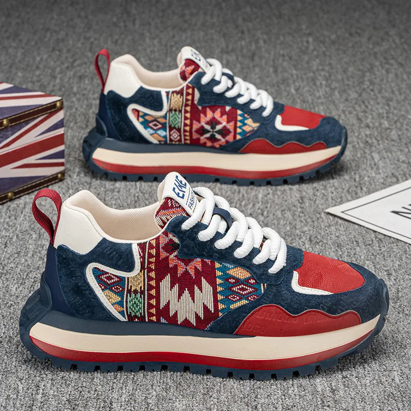 Men's Thick-Soled Sneakers — Trendy Chunky Non-Slip Outdoor Sports Trainers — view 9 of sneakers