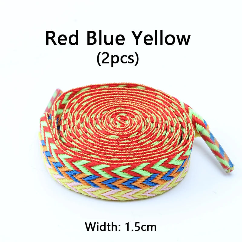 Designer-Look Flat Shoelaces — Chevron Pattern Sneaker Laces — view 15 of shoe accessories