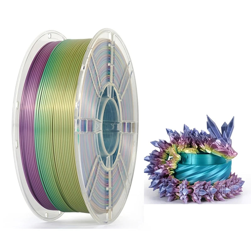 Rainbow Silk PLA 3D Printer Filament 1.75mm, 1kg Spool — product photo 10