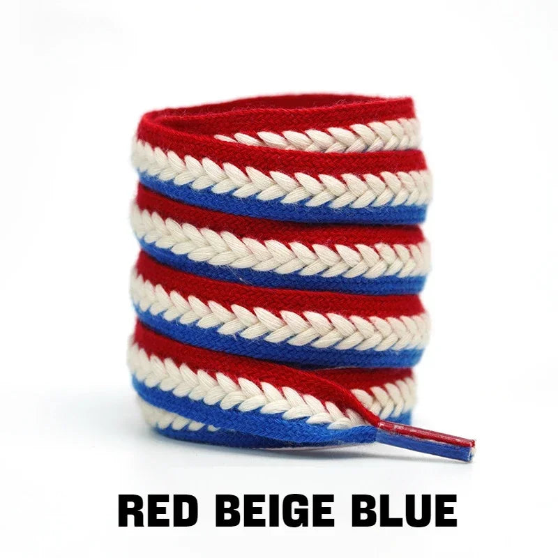 Wheat Cotton Shoelaces — Wide Premium Sneaker Laces (1 Pair) — view 8 of shoe accessories