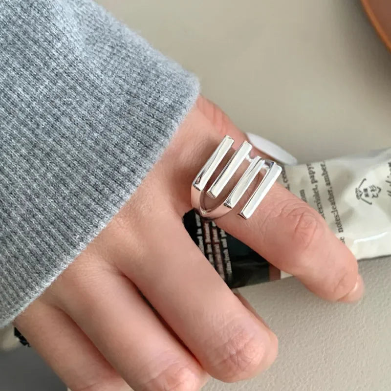 VENTFILLE Women's 925 Sterling Silver Flower Ring — Hollow Retro Fine Jewelry Gift — view 10 of jewelry