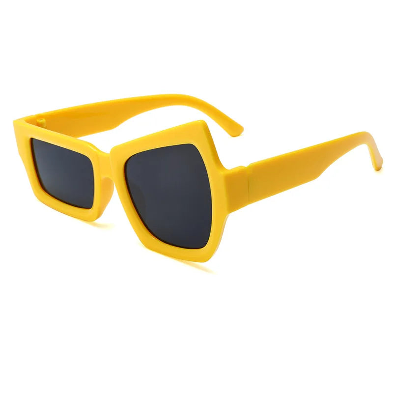 Polygon Square Sunglasses — Unisex Vintage UV400 Flat-Brow Sun Glasses — view 7 of sunglasses
