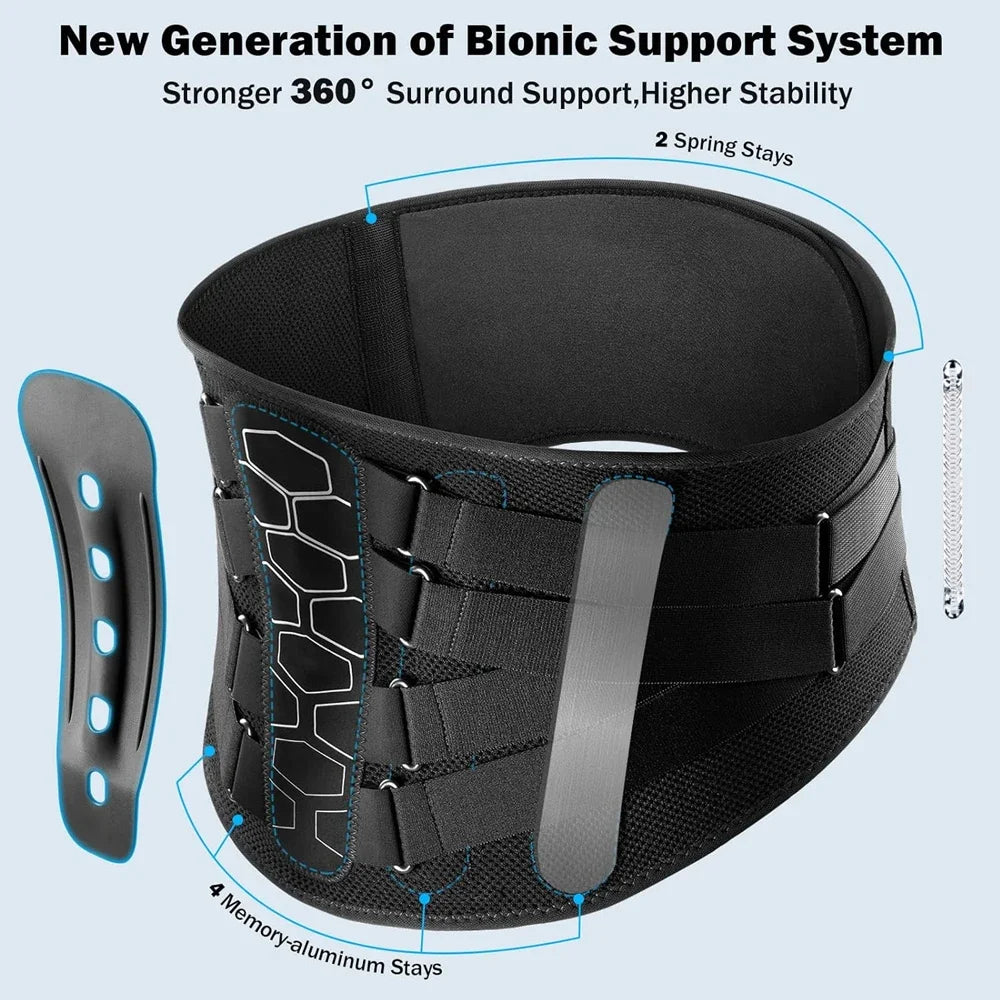 Lower Back Brace with Hexagonal Lumbar Support — Doctor-Recommended Posture — view 3 of braces & support