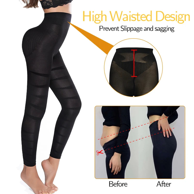 Tummy-Control Waist-Trainer Leggings — Slimming Body-Shaper Yoga Pants — view 4 of sports & fitness
