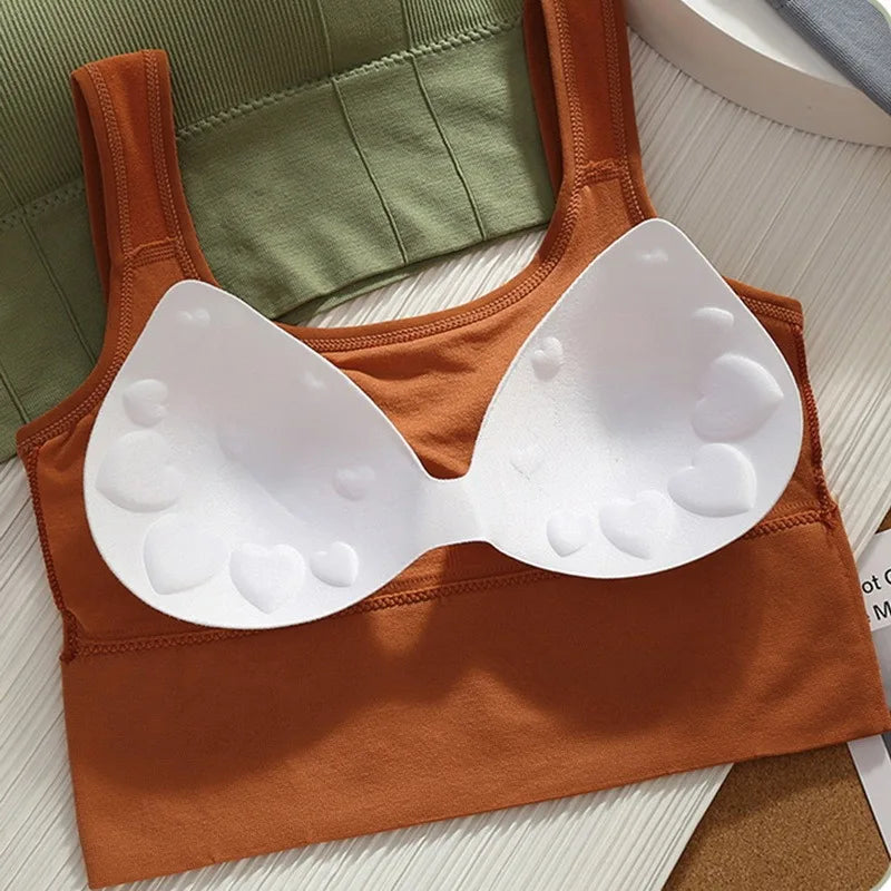 Breathable Seamless Sports Bra — Anti-Sweat Shockproof Yoga Workout Crop Top — view 3 of sports bras