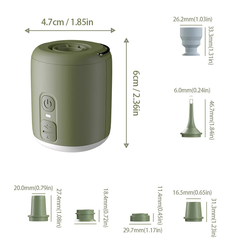 WESTTUNE Tiny Air Pump with Camping Lantern — 4.5kPa Magnetic Pump — view 4 of outdoor sports
