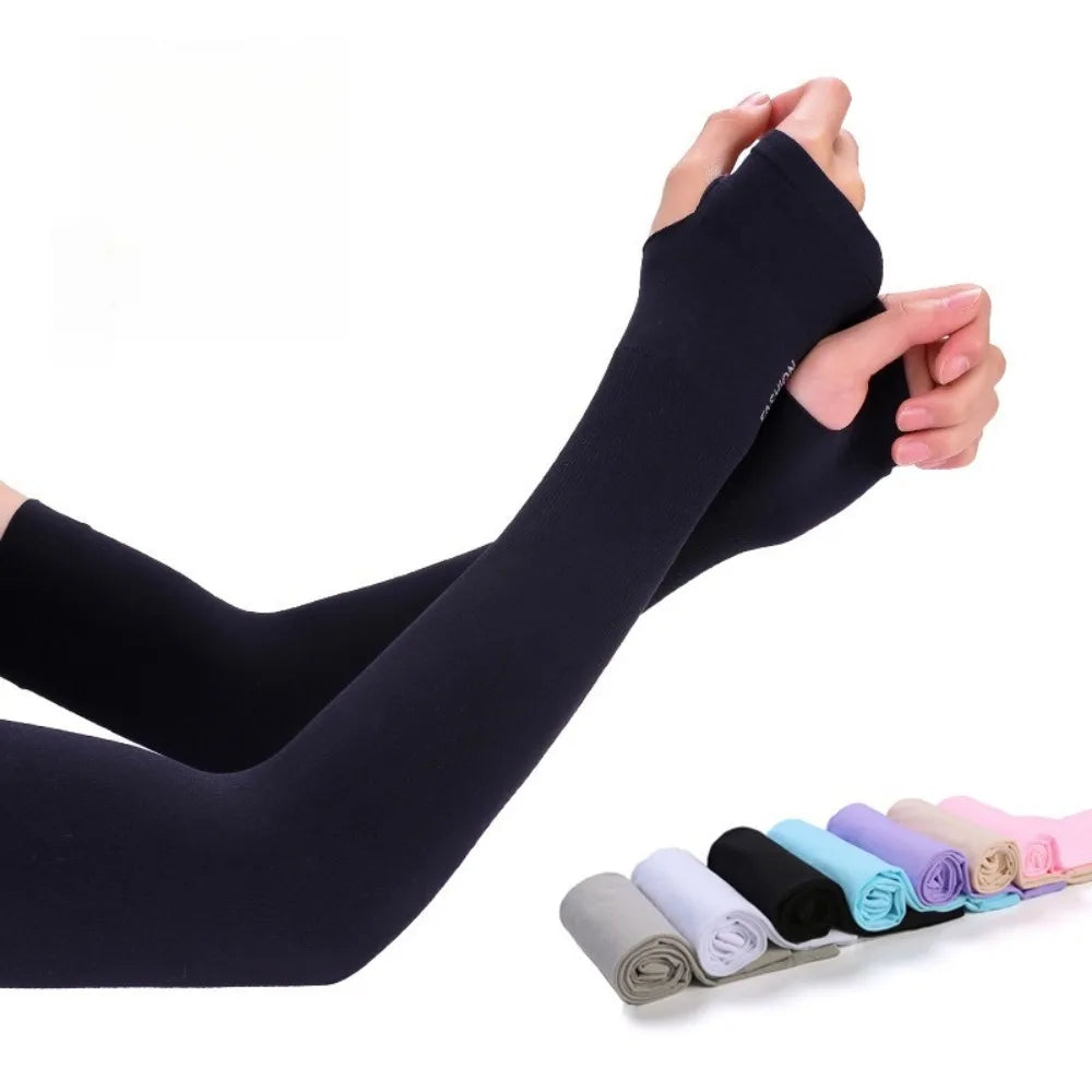Cooling UV Compression Arm Sleeves — Sun Protection for Cyclists & Golfers — view 2 of braces & support