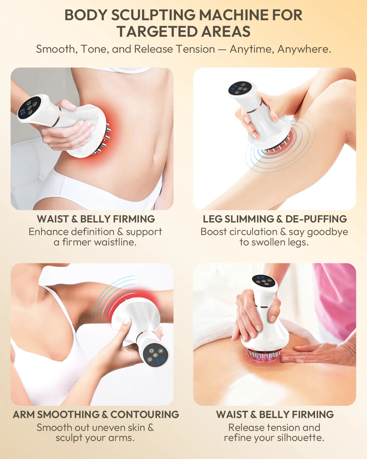 Lymphatic Drainage Massager — Anti-Cellulite Body-Sculpting Tool with Heat — view 6 of recovery & massage