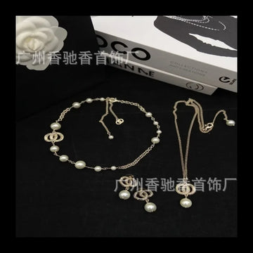 Pearl Tassel Necklace — Silver-Needle Simple Versatile Women’s Statement — view 1 of necklaces