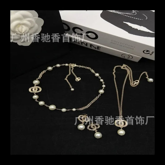 Pearl Tassel Necklace — Silver-Needle Simple Versatile Women’s Statement — view 1 of necklaces
