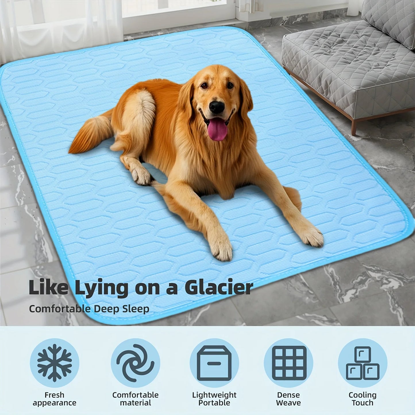 Pet Cooling Mat — Self-Cooling Gel Pad for Dogs & Cats — view 5 of pet supplies