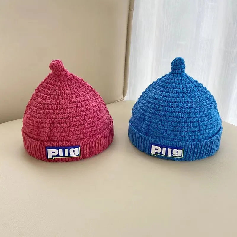 Knitted wool pullover hat for adults and children