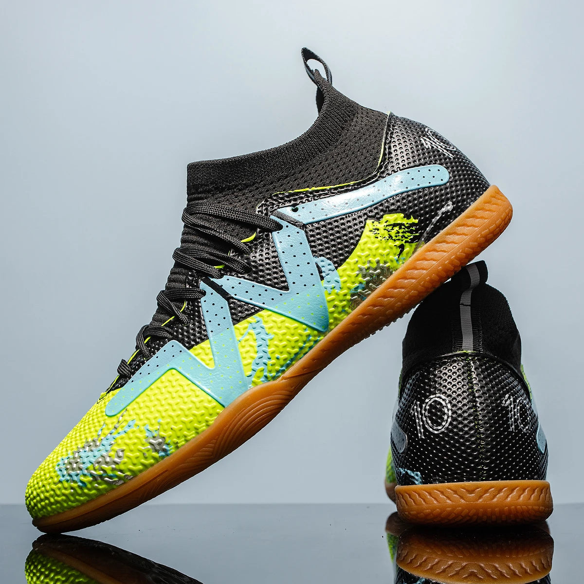 High-Top Indoor Sneakers — Five-a-Side Soccer Slip-Resistant Sport Shoes — view 10 of sneakers