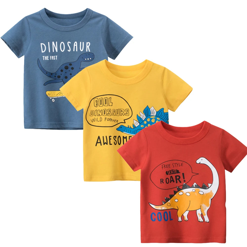 Times' Favorite Boys’ Cartoon T-Shirt – Cotton Summer Half Sleeve O-Neck Tee