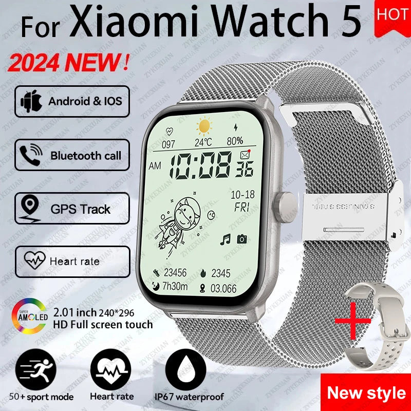 For Xiaomi Watch 5 Global — AMOLED Smart Watch HD Bluetooth Call GPS Smartwatch — view 9 of smart watches
