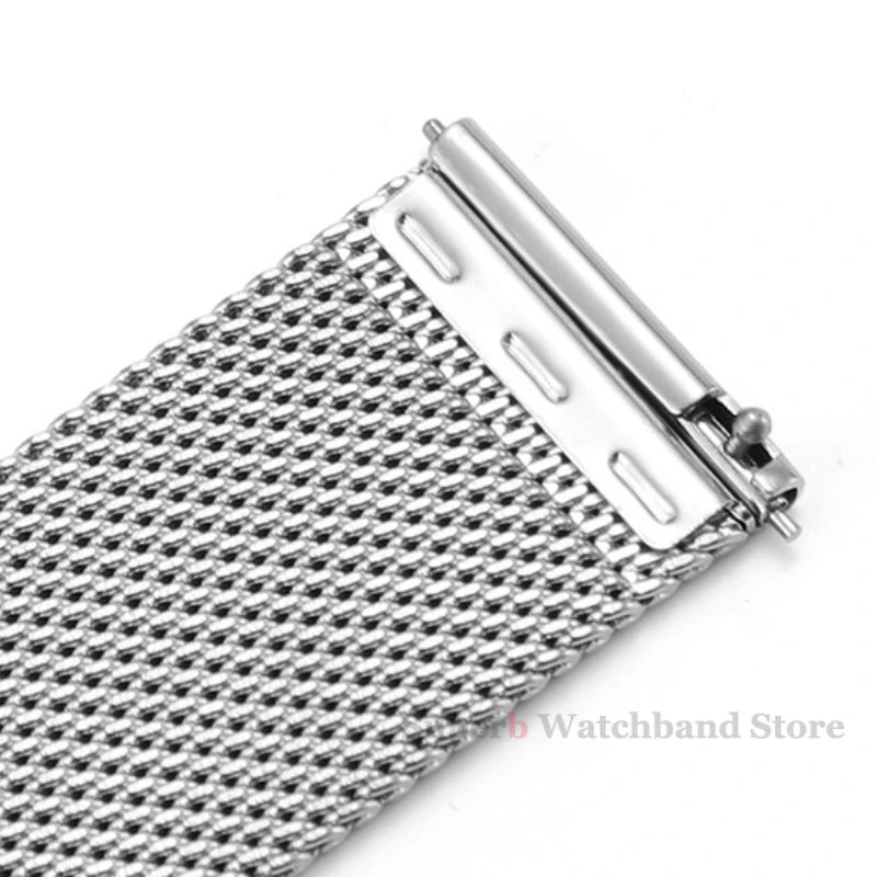 Milanese Universal Quick-Release Bracelet — 12/14/16/18/20/22mm Stainless Steel Watch Strap — view 2 of watch straps