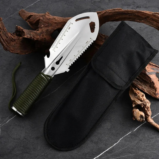 Folding Survival Shovel — Stainless Steel Multi-Tool with Pickaxe & Saw — view 1 of outdoor sports